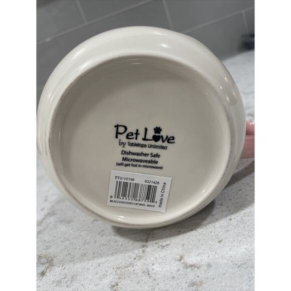 CATS 3D Pet Love Hearts Ceramic 20.6 Oz Cat Coffee Tea Mug Valentine's Day Gift - Picture 6 of 15